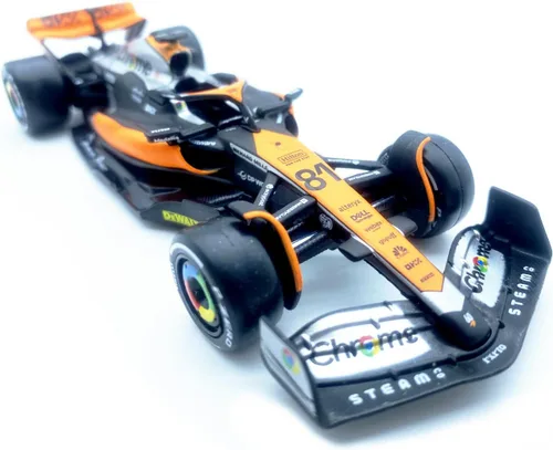 Vista 6 de HTLNUZD Bburago 1:43 2023 GP británico F1MCL60#81 Coche de carreras de aleación de Oscar 1/43 MCL60#81 Fórmula Uno Die Cast para adultos Colección
