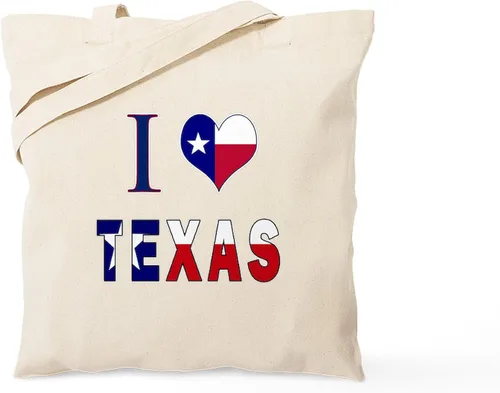 Vista 8 de CafePress Bolsa de mano de la bandera de Texas, bolsa de lona natural, bolsa de compras reutilizable