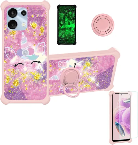 Vista 51 de jioeuinly JSF-DJS - Funda compatible con Nothing Phone 2a con protector de pantalla de vidrio templado, policarbonato duro + silicona suave, soporte
