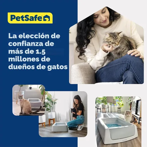 Vista 7 de Bandeja de arena de cristal desechable PetSafe ScoopFree - Caja de limpieza fácil - Recambio de bandeja para caja de arena eléctrica - Aroma fresco