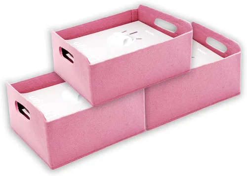 Vista 32 de Welaxy Cestas de almacenamiento plegables de fieltro, cubos de almacenamiento para estantes, caja de fieltro para niños, juguetes, revistas, libros