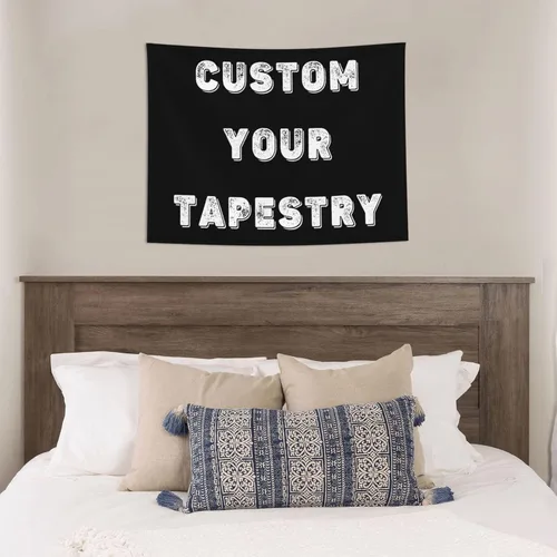 Vista 5 de Tapiz personalizado para cargar imágenes para colgar en la pared, telón de fondo personalizado con foto y texto, carteles personalizados