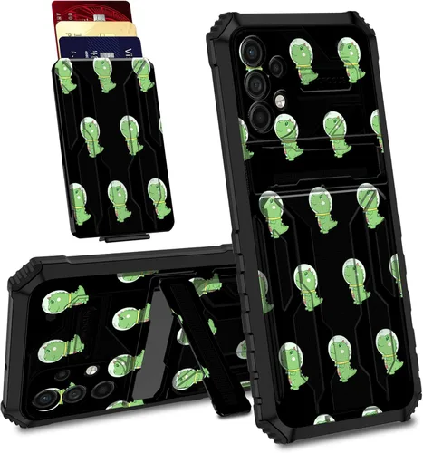 Vista 18 de BVDIKMI Funda para Samsung Galaxy A32 5G con ranura desmontable para tarjetero, soporte híbrido, de doble capa, resistente, a prueba de golpes