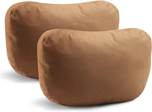 Vista 6 de 2 almohadas de cuello de automóvil para reposacabezas, para accesorios interiores de viaje y almohadas de apoyo de gamuza para la cabeza, almohada