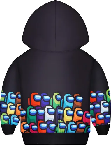 Vista 2 de Sudadera con capucha con estampado de juego para niños, suéter para niños de 5 a 10 años