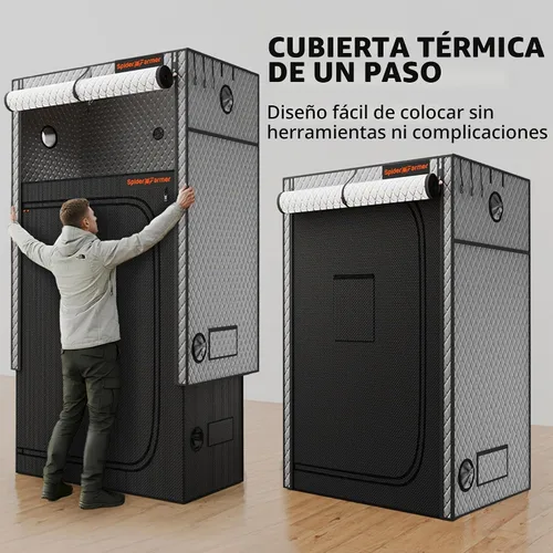 Vista 6 de Spider Farmer Cubierta aislante de tienda de cultivo 3x3x6ft para invierno