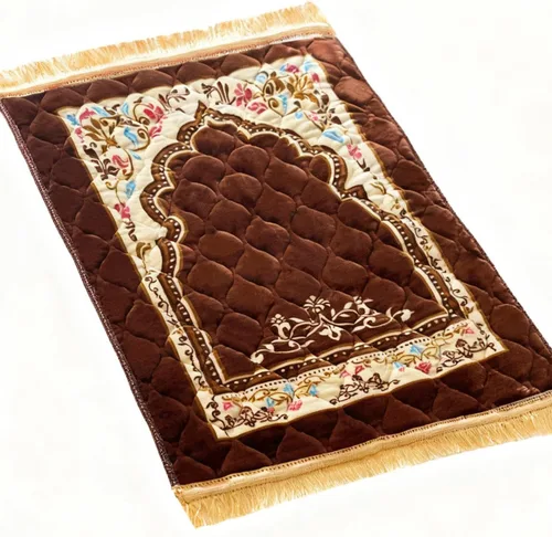 Vista 8 de JE JOUE Alfombra de oración musulmana, islámica, suave, grande, para oración islámica, islámica, gruesa para hombres y mujeres, Janamaz, Sajadah Azul