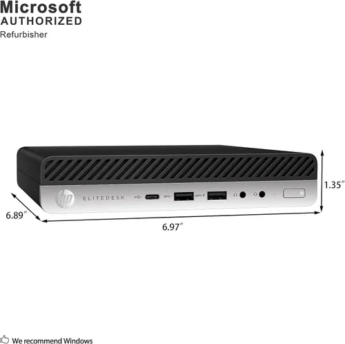Vista 5 de HP Mini escritorio 800 G4 Intel i7-8700T hasta 4.00GHz 32GB DDR4 256GB NVMe SSD integrado Wi-Fi BT Dual Monitor compatible con teclado y mouse