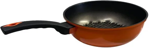Vista 3 de Wok antiadherente con revestimiento de diamante 3D de 10 "(26 cm), 3.25 pulgadas de profundidad - HECHO EN COREA