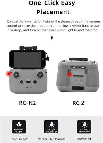 Vista 5 de Sistema Airdrop para DJI Air 3 Dispositivo de transporte de entrega de carga útil para drones Pesca Regalo de boda Accesorios de caída de aire