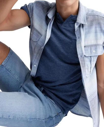 Vista 7 de Buffalo David Bitton Pantalones cortos de mezclilla rectos y relajados para hombre
