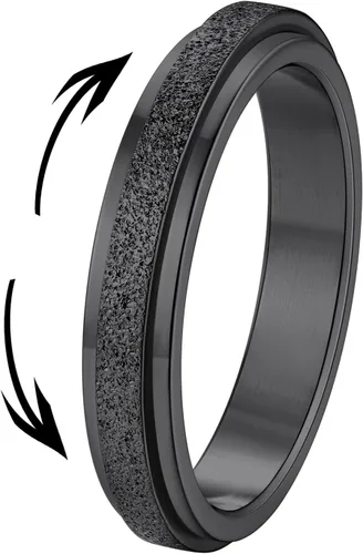 Vista 8 de Supcare Anillos antiestrés para mujer de 4/6/0.315 in para la ansiedad, anillo de pulgar con chorro de arena, regalo para mujeres, talla 7-14