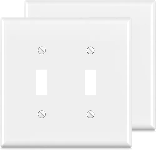 Vista 20 de ELEGRP Placas de pared para interruptor de palanca de 2 posiciones, cubierta frontal termoplástica irrompible de tamaño mediano para interruptores