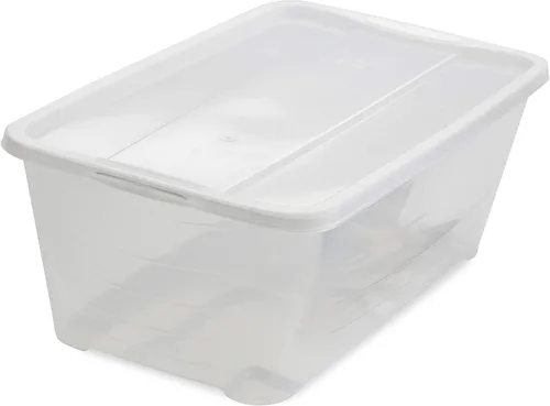 Vista 9 de Life Story Paquete de 10 cajas de almacenamiento de plástico, organizador de zapatos apilable, contenedores con tapa, 6 litros - Cajas