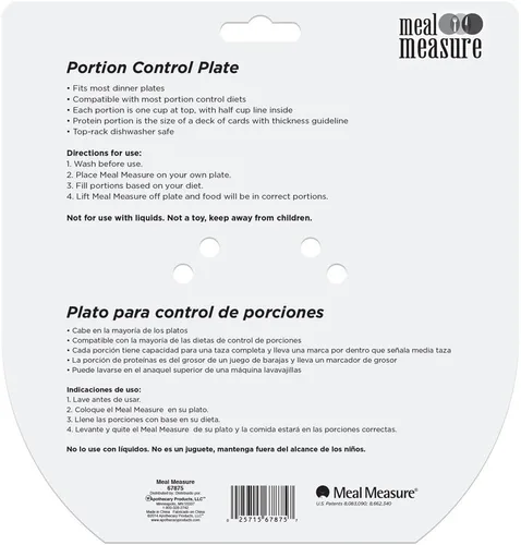 Vista 3 de EZY DOSE Placas de control de porciones de medida de comida Contenedor para bajar de peso o herramientas dietéticas Azul Productos