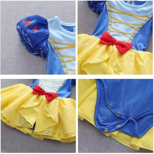 Vista 4 de Disfraz de Halloween para bebé, disfraz de princesa para cumpleaños, vestido tutú con diadema para fiesta de Navidad