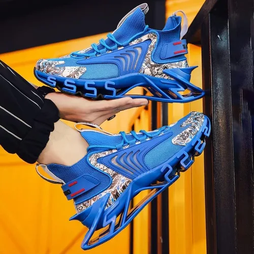 Vista 6 de Zapatos deportivos para hombre, zapatos para correr, para hombre, para correr, a la moda, atlético, baloncesto, caminar, casual, senderismo, negro