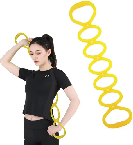 Vista 8 de Banda de ejercicio de resistencia elástica de 7 anillos, bandas de entrenamiento de BetterJonny para yoga, ejercicios de pies, piernas y brazos