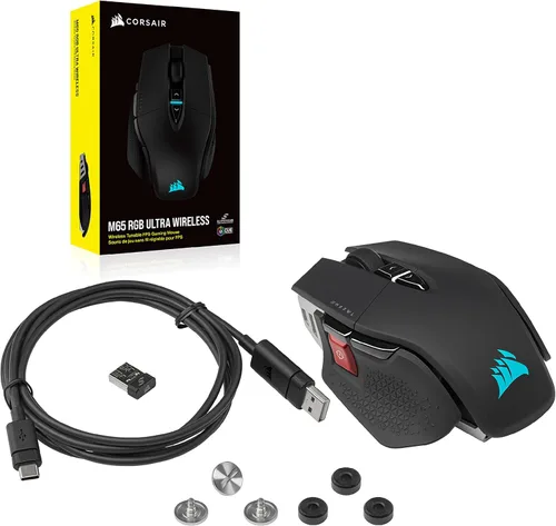 Vista 8 de Corsair M65 RGB Ultra inalámbrico, FPS sintonizable Ratón inalámbrico