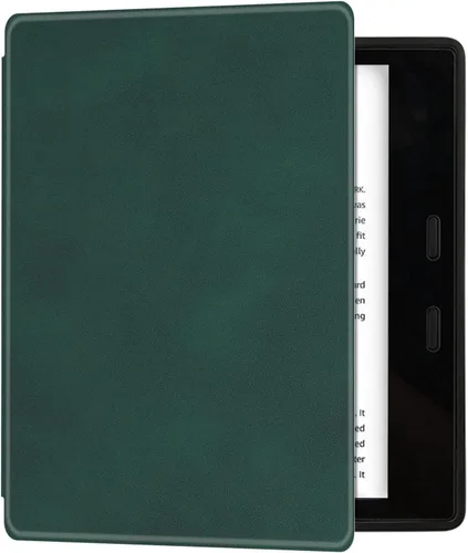 Vista 7 de Funda para Kindle Oasis de 7" de 10ª/9ª generación, color verde pino Cubierta de cuero PU, con apagado automático/activación, carcasa trasera