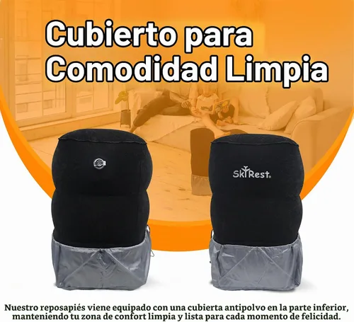 Vista 6 de Almohada inflable para reposapiés para viajes en avión - Reposapiernas ajustable para vuelos largos, extensor de asiento de avión para bebé/niño