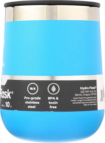 Vista 5 de Hydro Flask Vaso de vino de acero inoxidable de doble pared aislado al vacío de 10 onzas con tapa a presión, Pacific