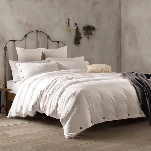 Vista 2 de Fundas de 3 piezas de edredón en algodón para cama King