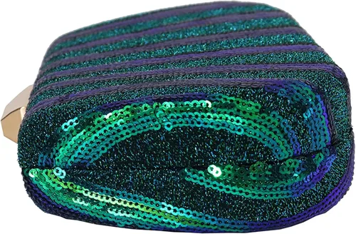 Vista 5 de Ayliss Bolso de noche para mujer, con cuentas de lentejuelas y pavo real, bolso cruzado, bolso de hombro para fiesta, vintage, baile de graduación