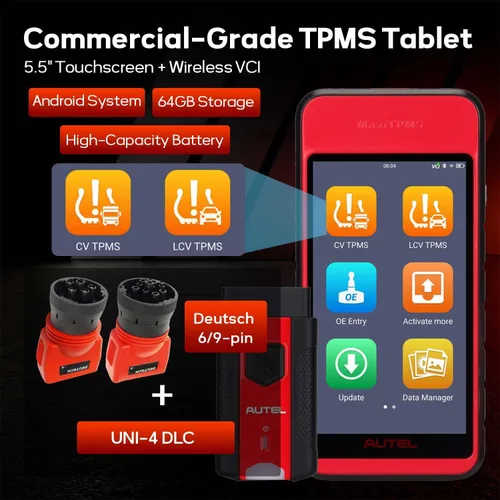 Vista 2 de Autel MaxiTPMS ITS600CV Herramienta TPMS para vehículos comerciales, para camiones remolques, autobuses, activar/leer/programar sensores CVS-A01