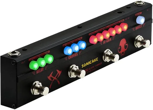 Vista 8 de SONICAKE Pedal de Efectos Múltiples para Guitarra Chorus Delay Reverb Distorsión Tono Rock Clásico Pedal de Guitarra Rockstage Con Simulación