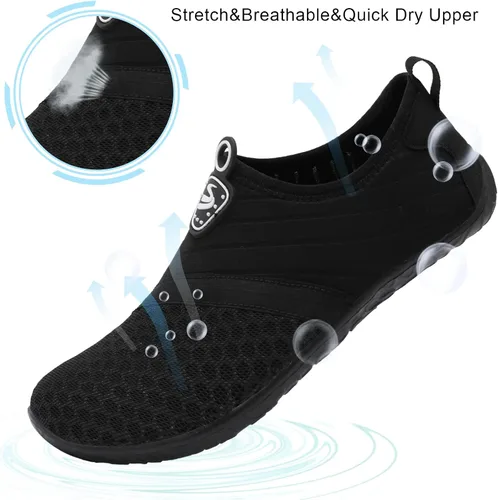 Vista 3 de Spesoul Zapatos acuáticos transpirables de secado rápido para mujer y hombre, calcetines acuáticos suaves para senderismo, natación, playa, surf