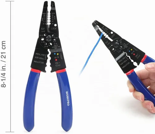 Vista 7 de WORKPRO Kit de herramientas de prensado con conectores de alambre