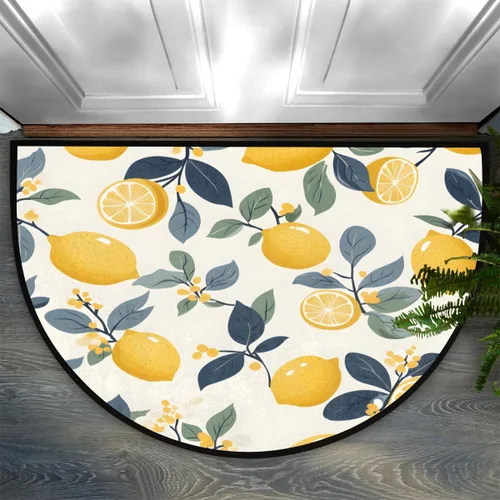 Vista 13 de Tapete semicircular con estampado de cactus tropical, antideslizante, absorbente, lavable, de bienvenida, para el hogar, interior, entrada, zonas