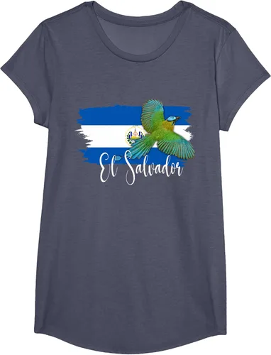 Vista 17 de Camiseta con la bandera de El Salvador, mapa de El Salvador, camiseta de Salvador para mujer, Negro