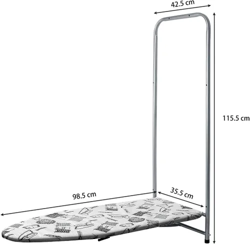 Vista 2 de Duwee - Tabla de planchar de pared de 14 x 38 pulgadas con cubierta resistente al calor Tabla de planchar para colgar sobre la puerta