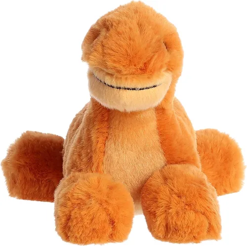 Vista 2 de Aurora® - Adorable Mini Flopsie™ brontosaurio de peluche - Animal de peluche, facilidad para jugar, compañero eterno - Naranja, 8 pulgadas