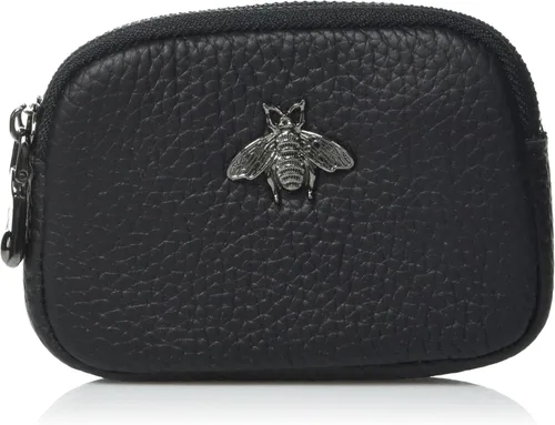 Vista 4 de imeetu Soporte para tarjetas de crédito RFID, cartera pequeña de cuero con cremallera para mujer