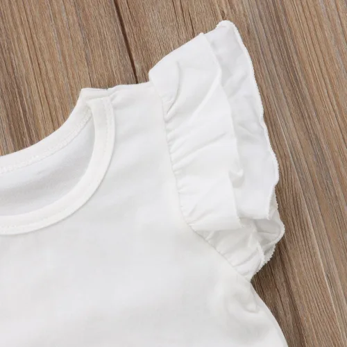 Vista 6 de Mubineo - Camiseta de manga corta para bebé, algodón, diseño liso