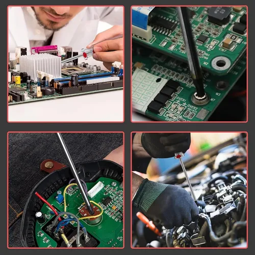 Vista 6 de Bonsicoky Destornillador Torx T6 con Punta Magnética y Empuñadura de Plástico, Destornillador Torx para Reparación de Computadoras