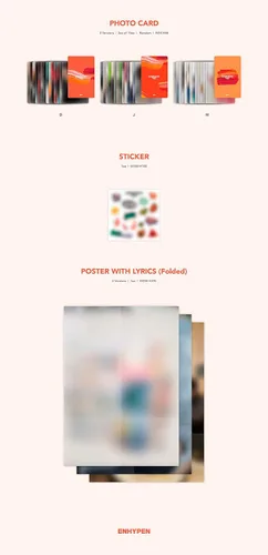 Vista 4 de Big Hit Entertainment ENHYPEN - Manifesto Day 1 (Versión ENGENE - J ver.) 3er mini álbum CD+Photobook+Photocard+Pegatina+Póster con Letra+(Extra