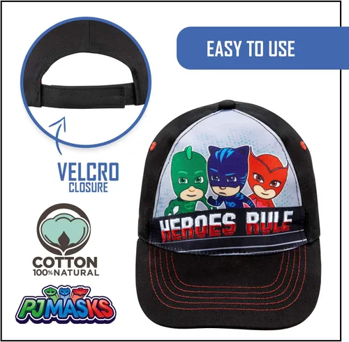 Vista 3 de PJ Masks Catboy, Gekko and Owlette - Gorra de béisbol para niños de 2 a 4 años