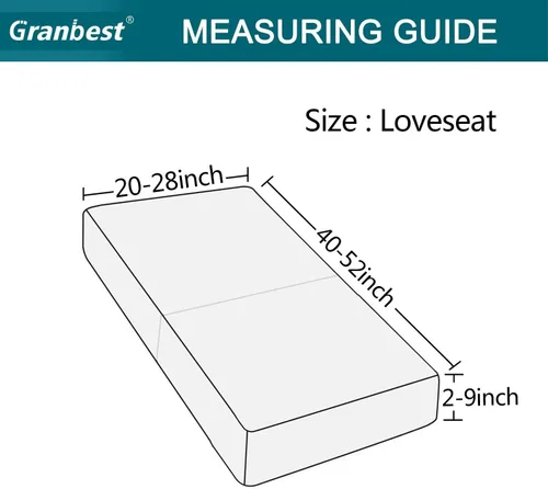 Vista 6 de Granbest Fundas de cojín gruesas y duraderas para sofá de sofá, protector de muebles para cojines individuales (cojín de sofá biplaza, beige)