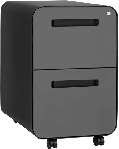 Vista 13 de Laura Davidson Furniture Stockpile - Archivador móvil de 2 cajones con cerradura, archivador de metal para debajo del escritorio, carpetas