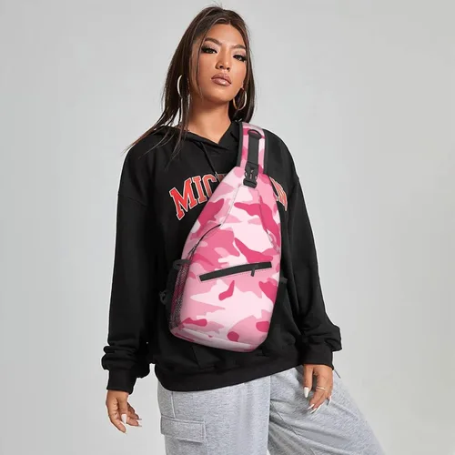 Vista 5 de Famame Mochila bandolera para el pecho, bolsa de hombro, gimnasio, ciclismo, viajes, senderismo, mochila para hombres y mujeres.., MultiColor1