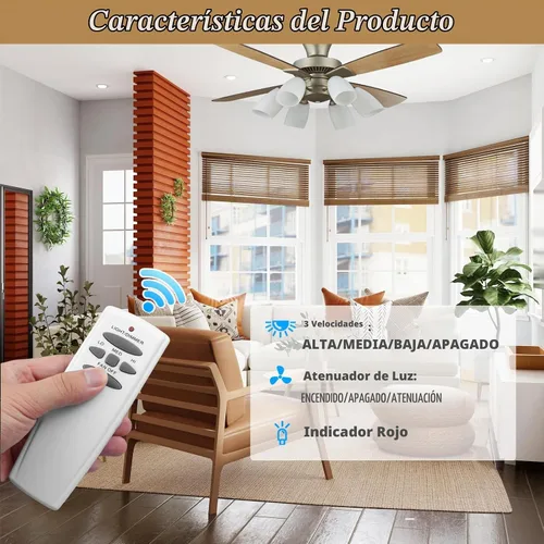Vista 2 de Kit de control remoto universal para ventilador de techo con regulador