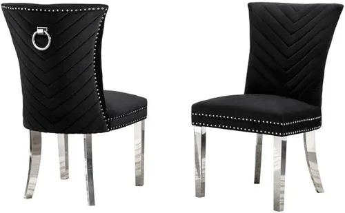 Vista 9 de Best Quality Furniture SC360-367 Sillas de comedor, negro/dorado