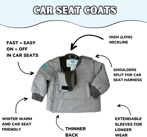 Vista 4 de Buckle Me Baby Coats Chaqueta de invierno de asiento de coche más seguro de cierre rápido para niño o niña, como se ve en Shark Tank