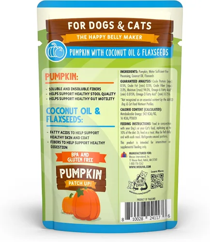 Vista 3 de Weruva ¡Parche de calabaza! Bolsas de calabaza para perros y gatos