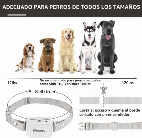 Vista 5 de Collar de perro de citronela con control remoto, más seguro 3 modos