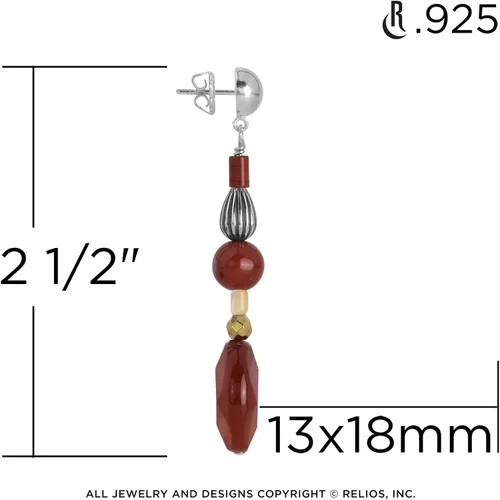 Vista 5 de American West - Juego de aretes y collar con cuentas de sol y corazón de plata de ley para mujer, de 17 o 21 pulgadas
